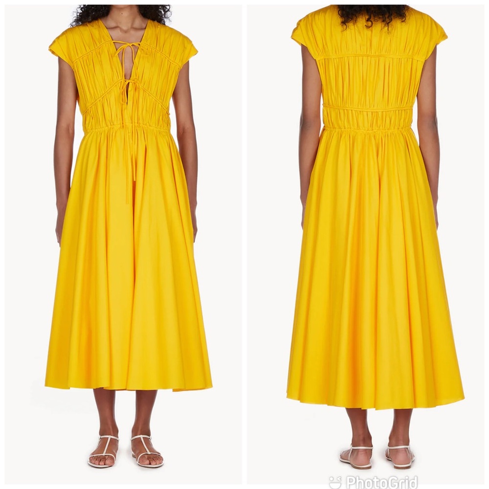 Tove Ceres Cotton Midi Dress Golden Yellow New With Tags! — image 2 of 8